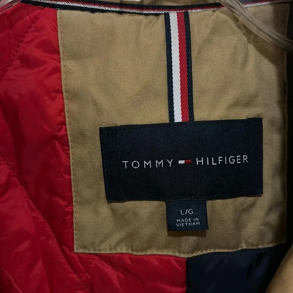 Timmy Hilfiger Tan puffer Winter unisex jacket Large - Picture 3 of 17